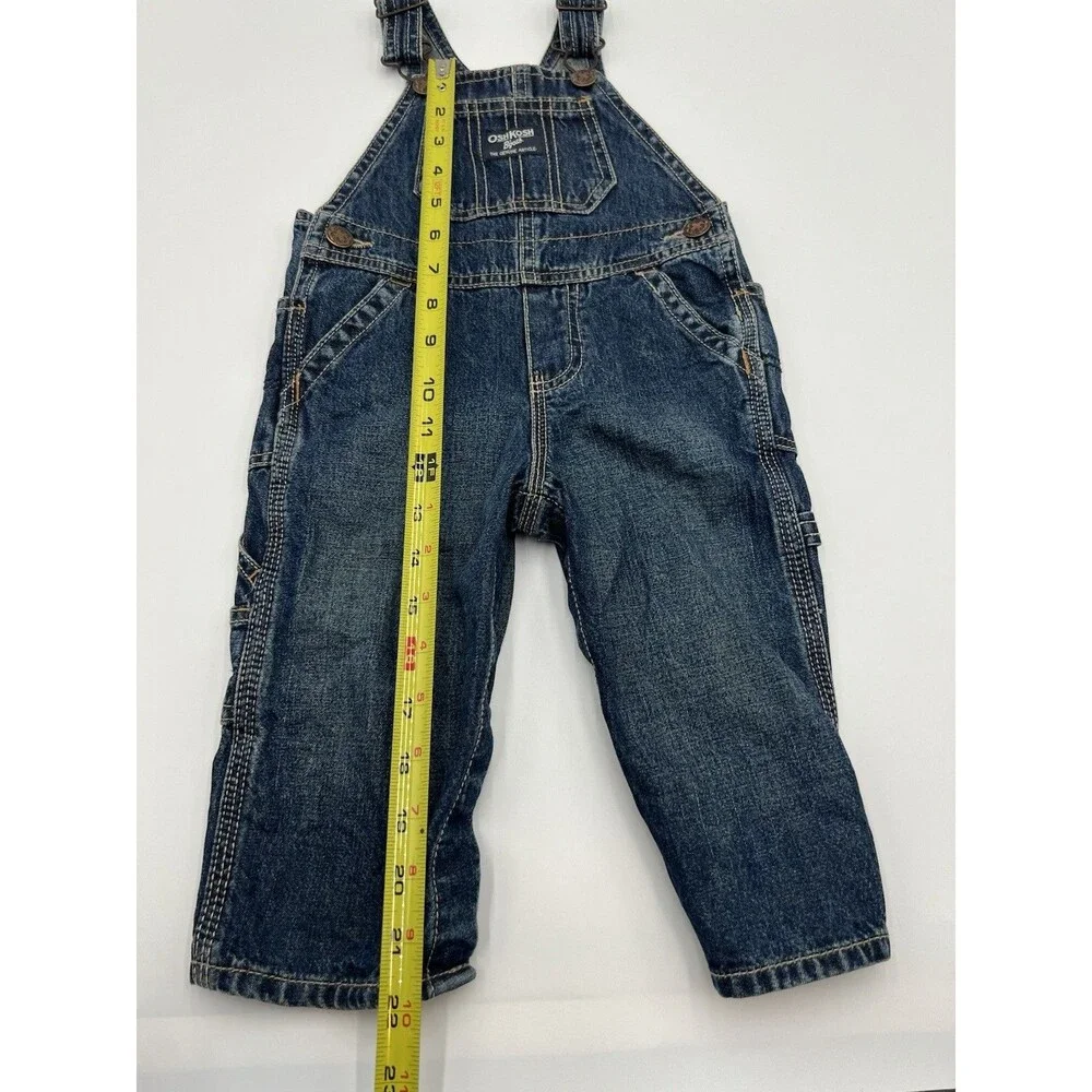 OshKosh B'gosh Denim Carpenter vestbak overalls 12 Months adjustable 100% Cotton